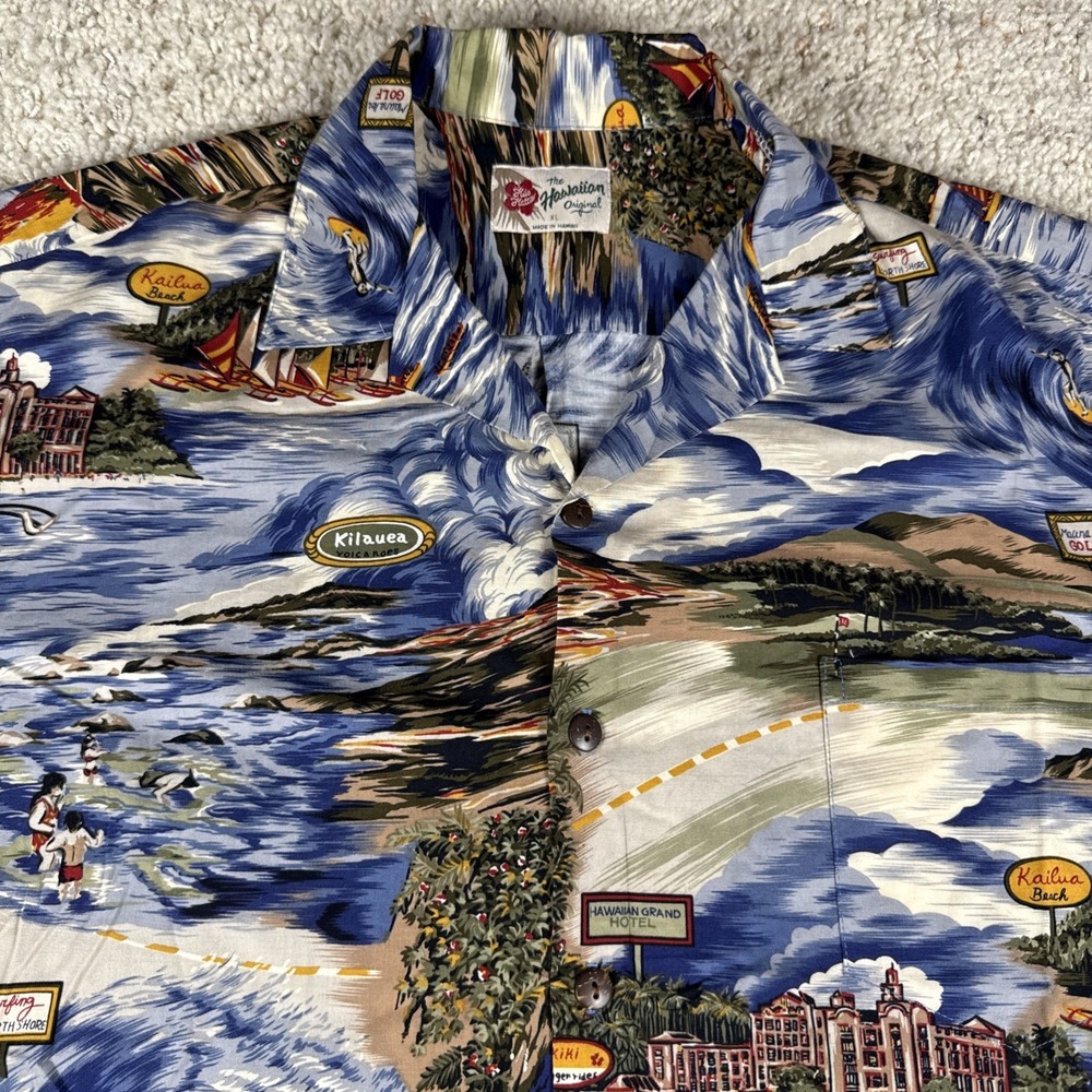 Hilo Hattie Hawaiian Shirt XL Kilauea Kailua North Shore Surfer Golf Grand Hotel